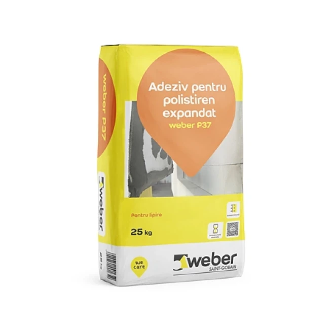 Adeziv polistiren expandat Weber P37, exterior, 25 kg